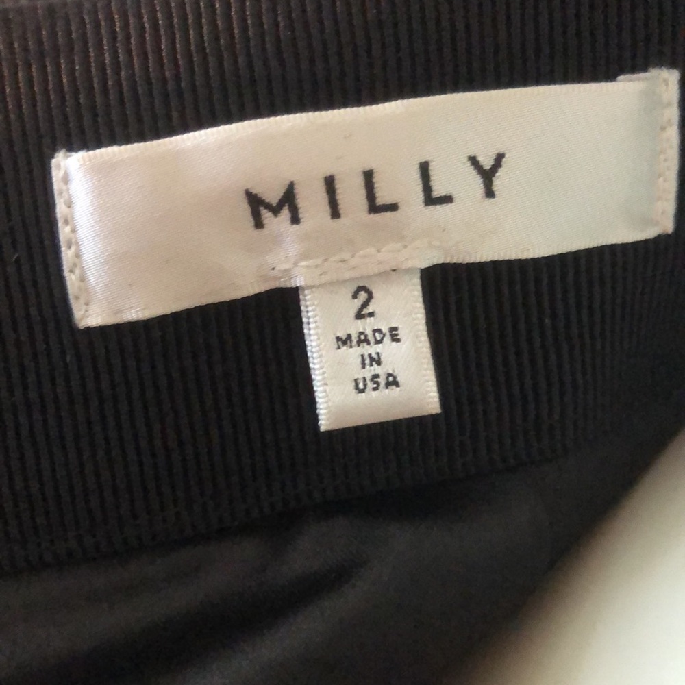 Milly Gray Faille Floral Pencil Skirt sz 2 - Picture 4 of 5